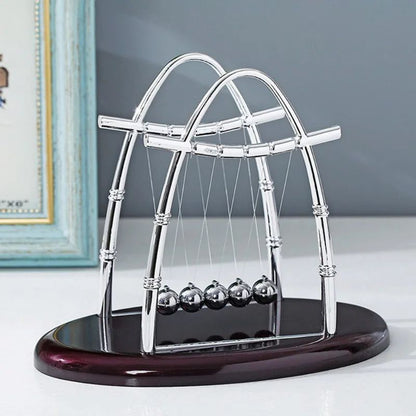 Newtons Cradle Creative Physics Science Craft Educational Steel Balance Ball Toy Funny Desktop Orna 2