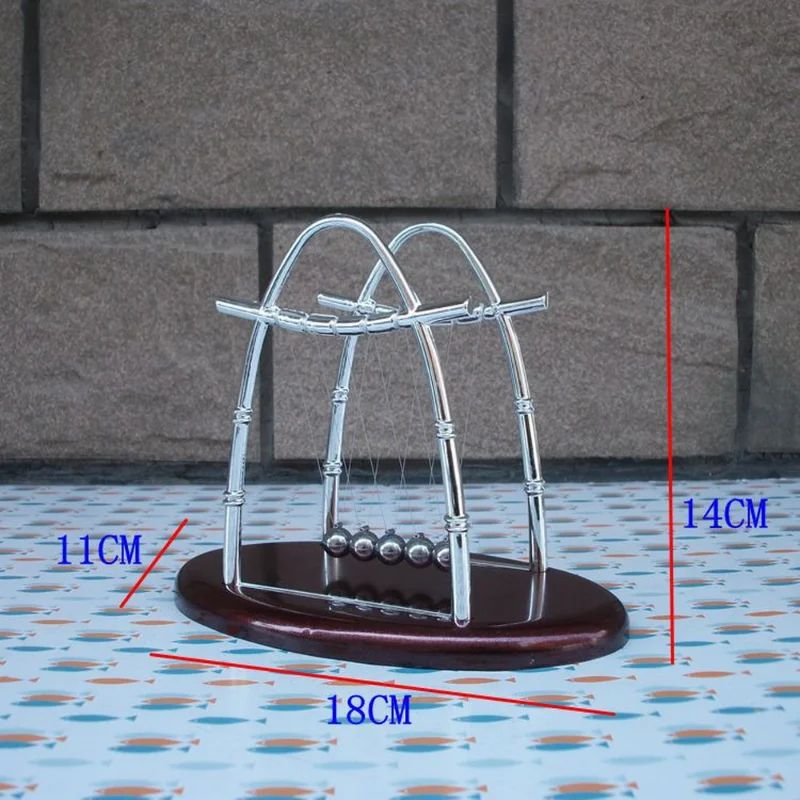 Newtons Cradle Creative Physics Science Craft Educational Steel Balance Ball Toy Funny Desktop Orna 5
