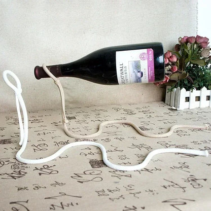 Magical Suspension Wine Rack Single Bottle Display Iron Chain Holder For Kitchen Bar Cellar Dining  4