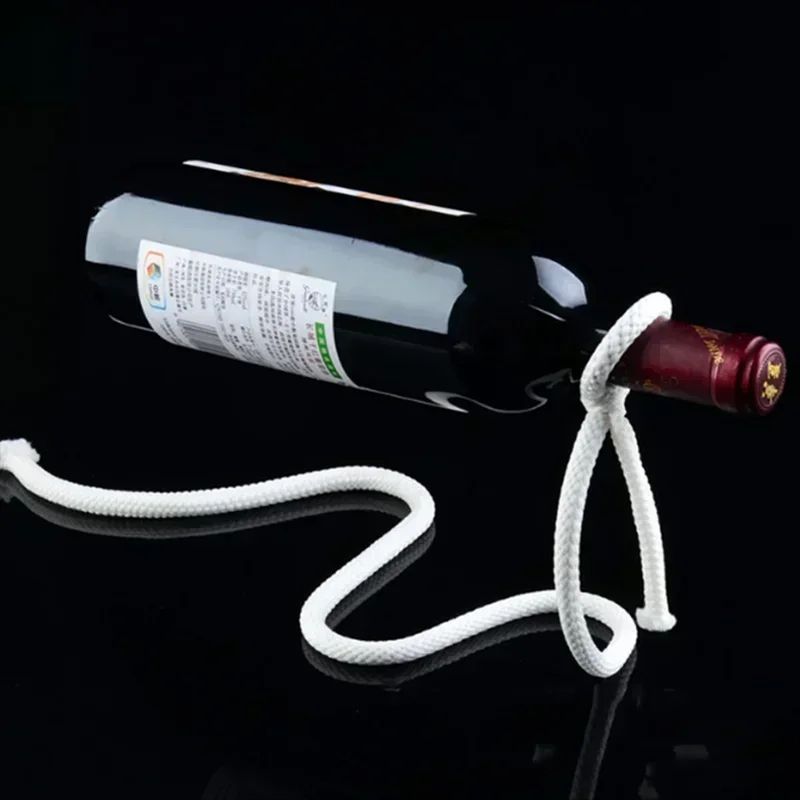 Magical Suspension Wine Rack Single Bottle Display Iron Chain Holder For Kitchen Bar Cellar Dining  9