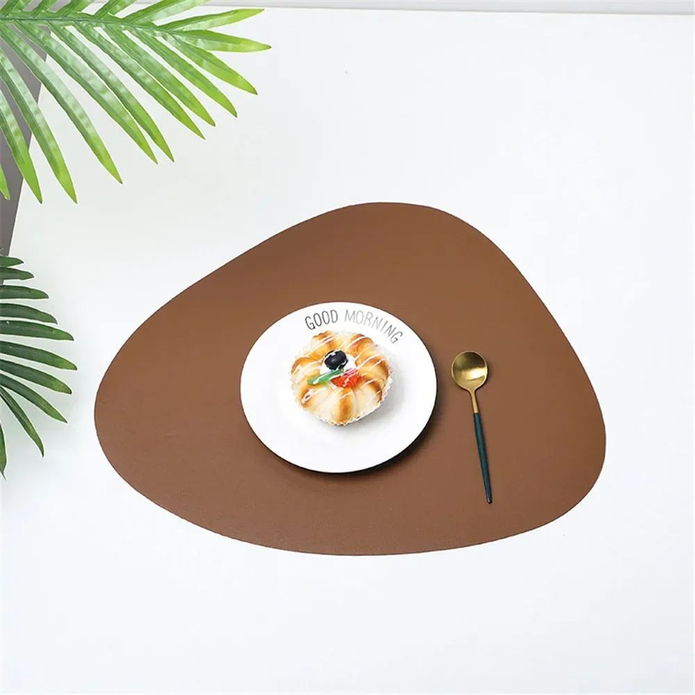 Triangle Leather Place Mats Non Slip Insulation Pads For Kitchen Dining Table Modern Nordic Decor S 13