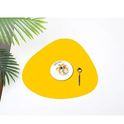 Triangle Leather Place Mats Non Slip Insulation Pads For Kitchen Dining Table Modern Nordic Decor S 14