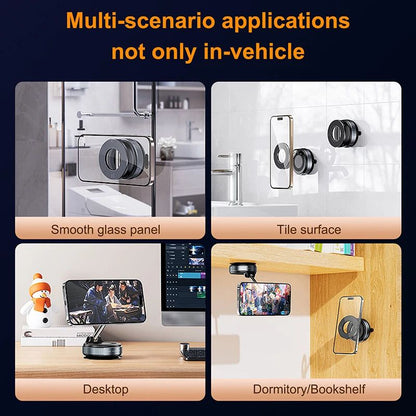 Magnetic Car Bracket Vacuum Suction Phone Holder Foldable Multi Angle Navigation Stand 5