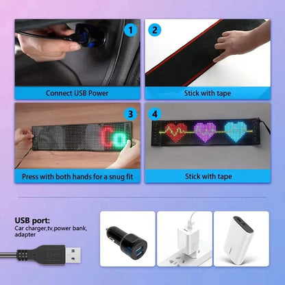 LED Matrix Pixel Panel Devil Eyes Flexible Display For Car Truck Window Demon Eye Lights APP Contro 1
