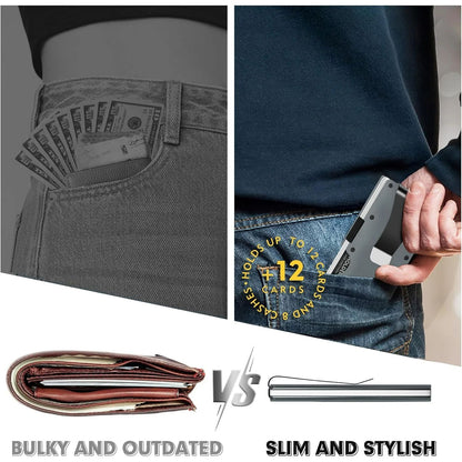 Slim Blocking Wallet Minimalist Credit Card Holder For Men And Women With Money Clip Scratch Resist 5