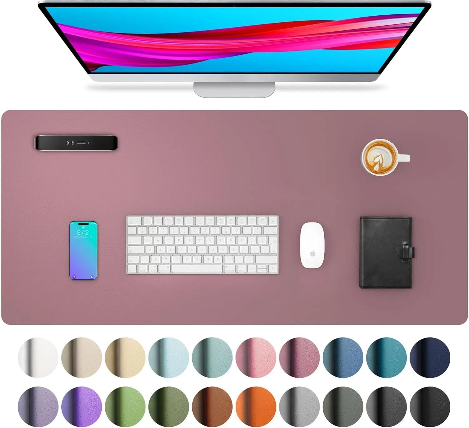 Large Waterproof PU Leather Desk Mat 9