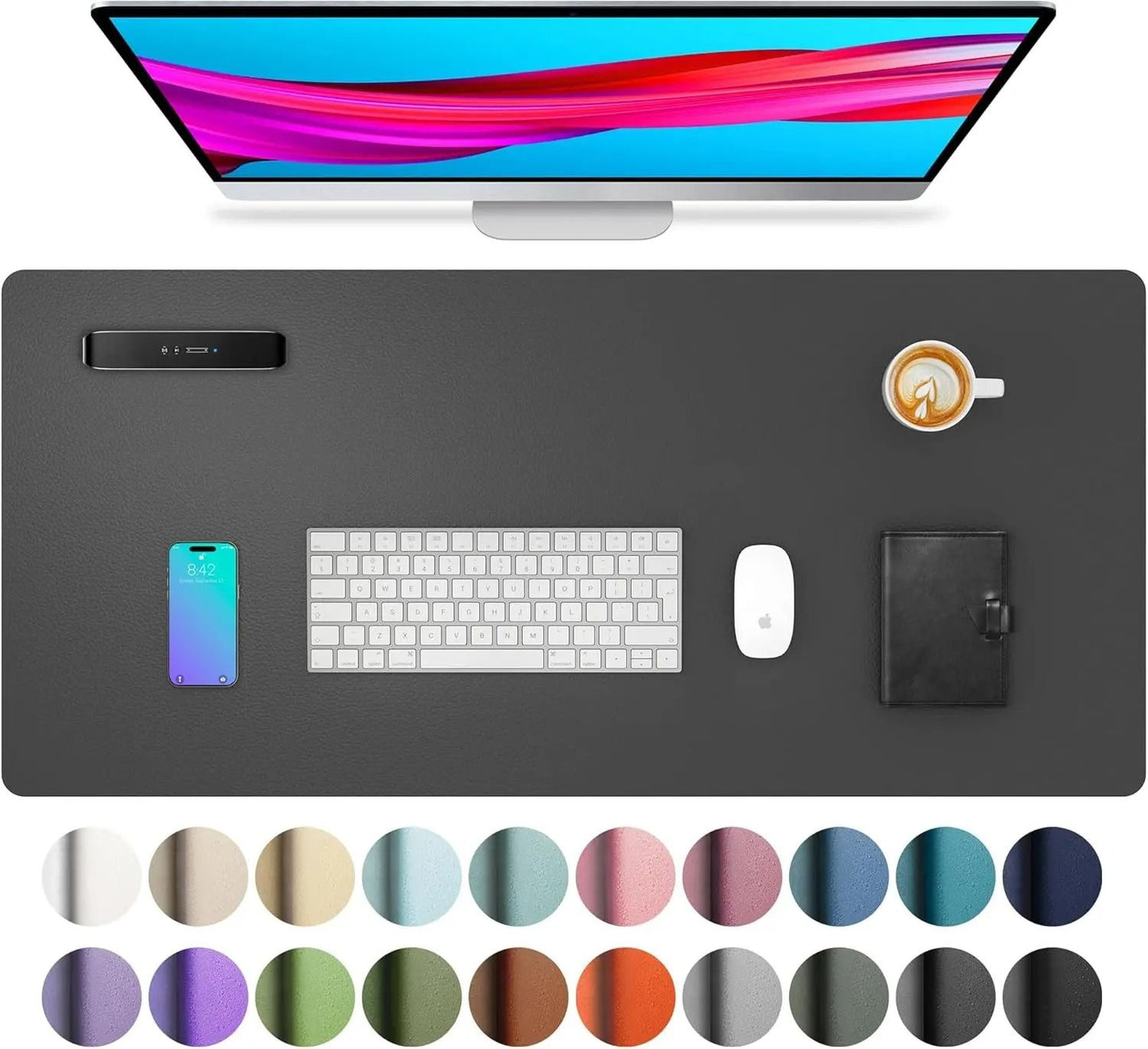 Large Waterproof PU Leather Desk Mat 10