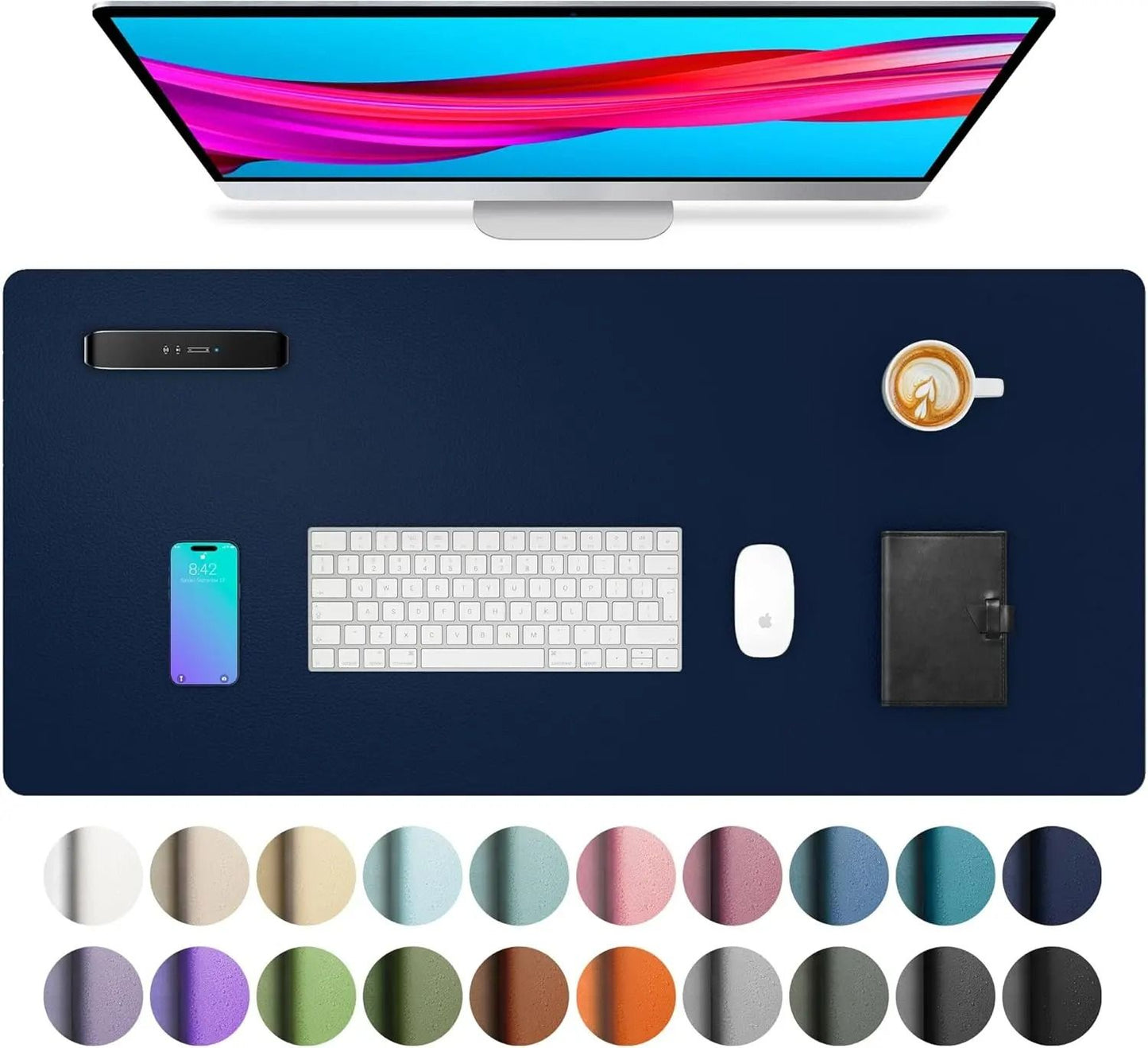 Large Waterproof PU Leather Desk Mat 12