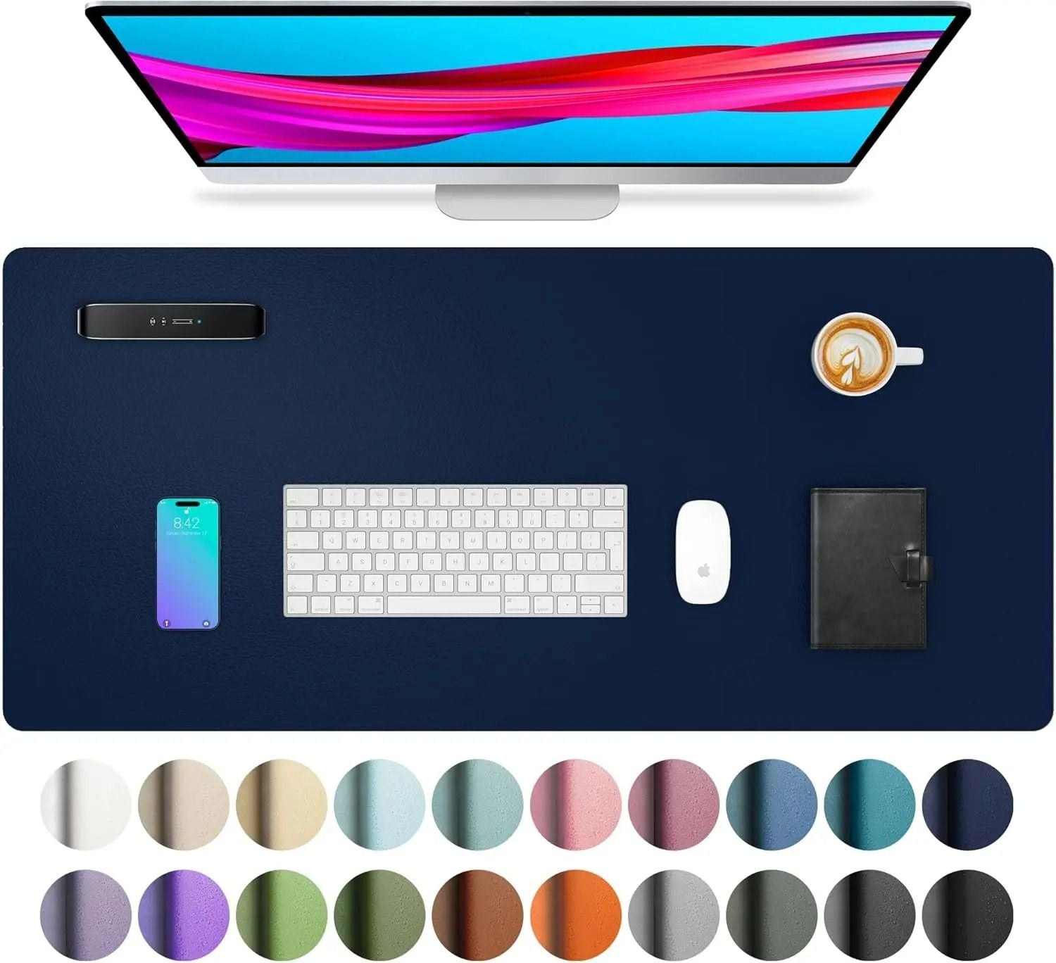 Large Waterproof PU Leather Desk Mat 12