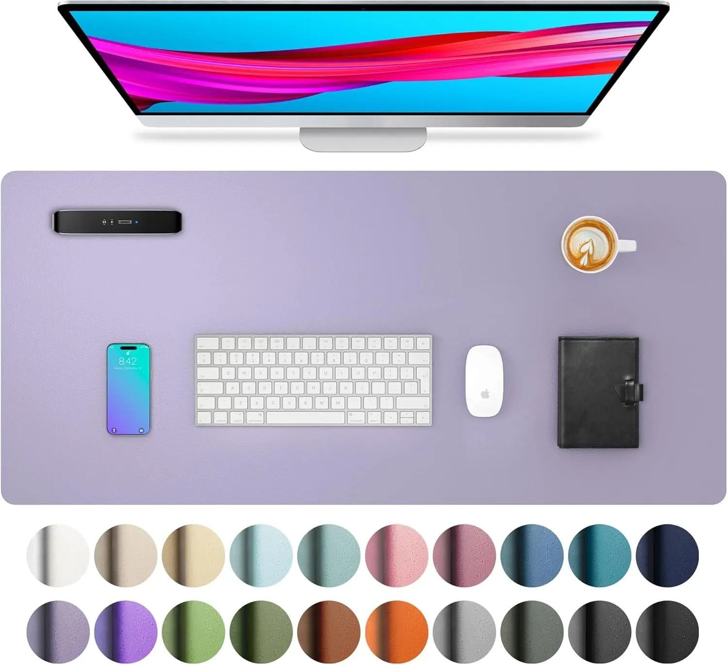 Large Waterproof PU Leather Desk Mat 18