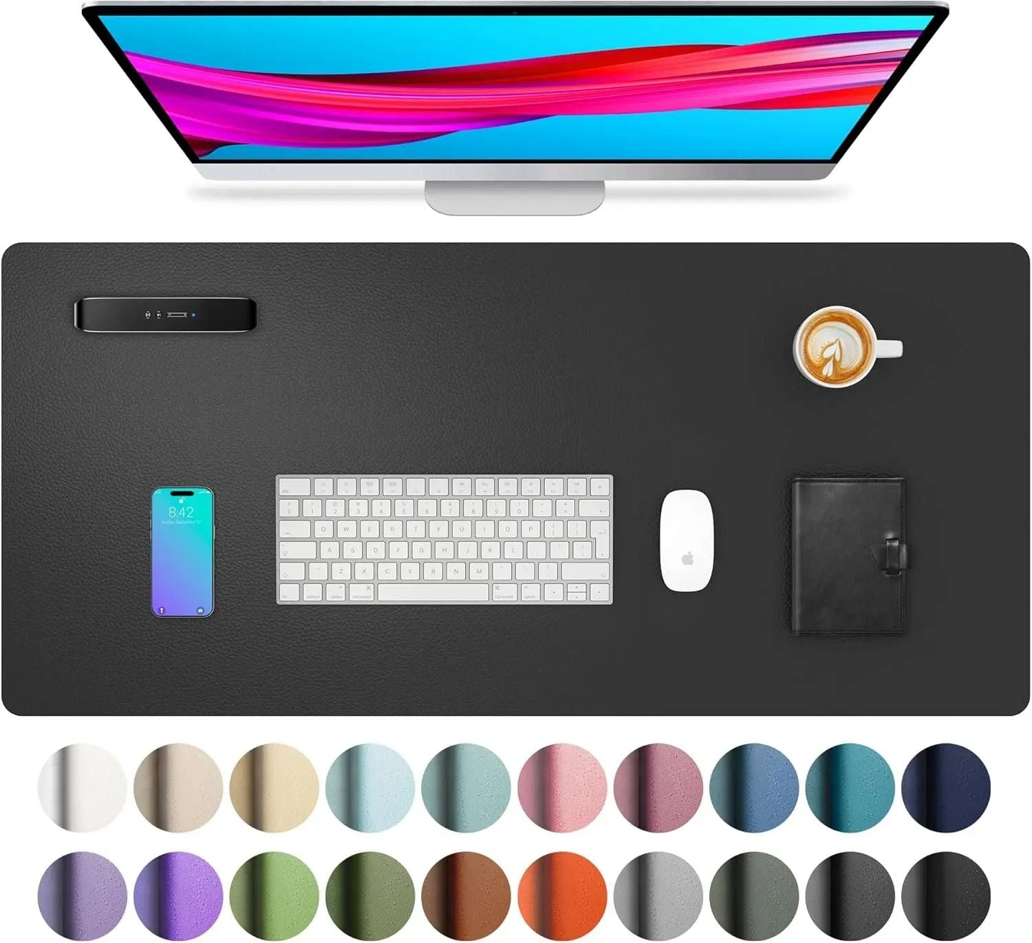 Large Waterproof PU Leather Desk Mat 1