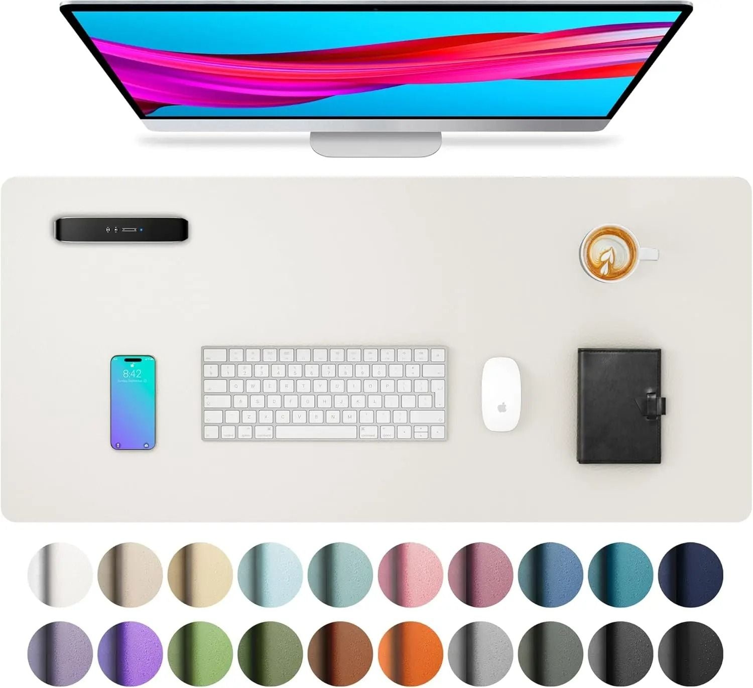 Large Waterproof PU Leather Desk Mat 6