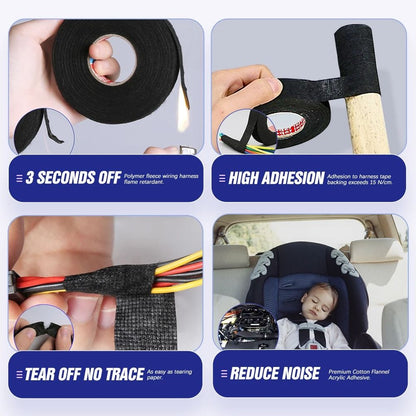 Heat Resistant Fabric Electrical Tape For Automotive And Home Wiring 5
