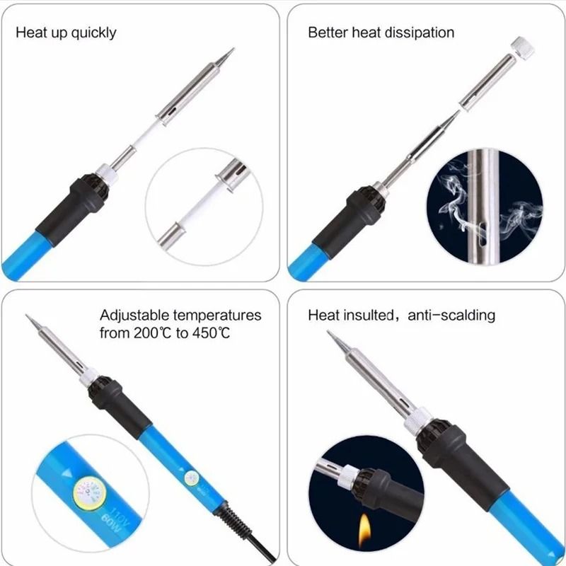 Adjustable Temperature Soldering Iron Kit With Accessories 3
