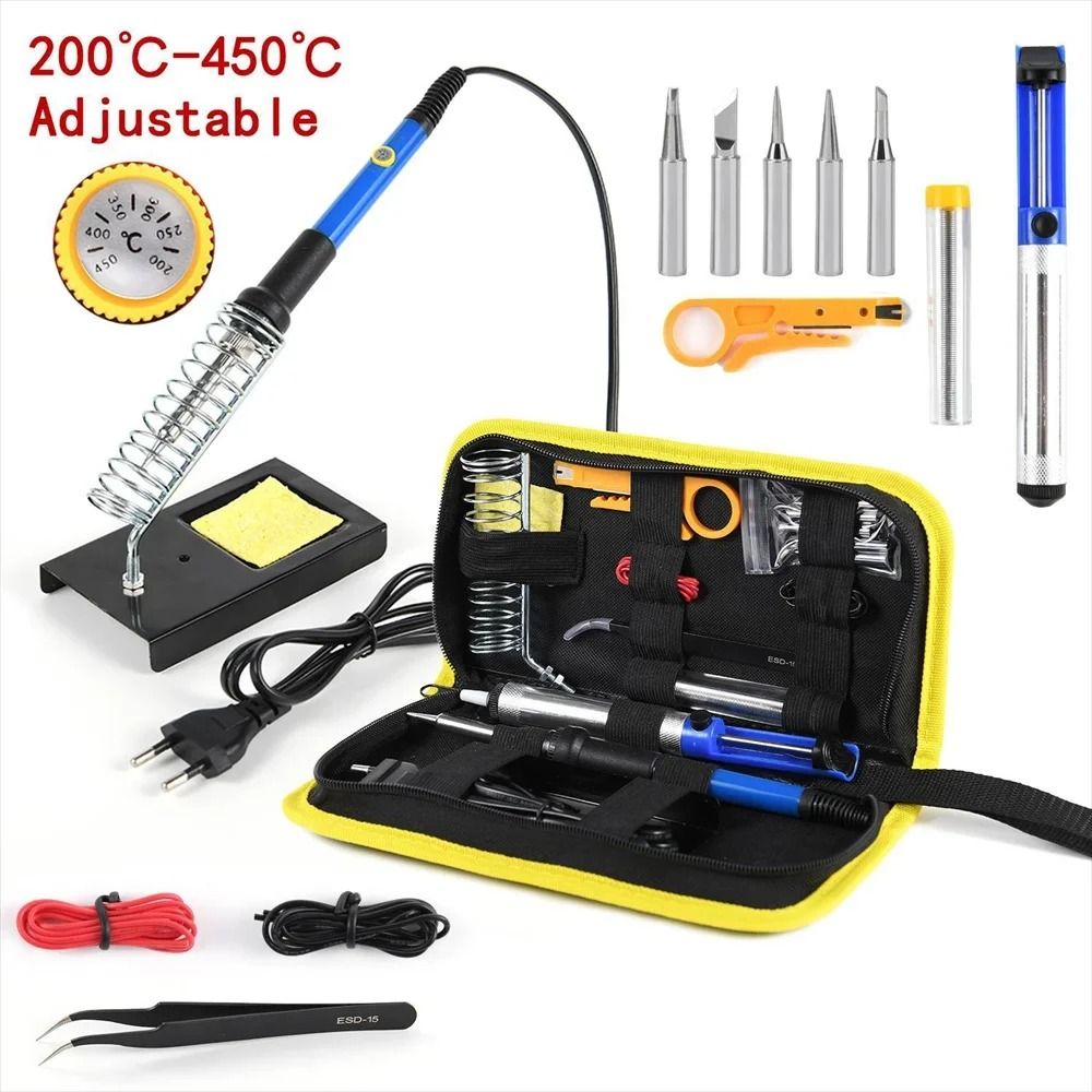 Adjustable Temperature Soldering Iron Kit With Accessories 7