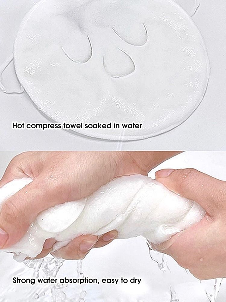 Hot Compress Steam Face Towel With Ear Loops 3