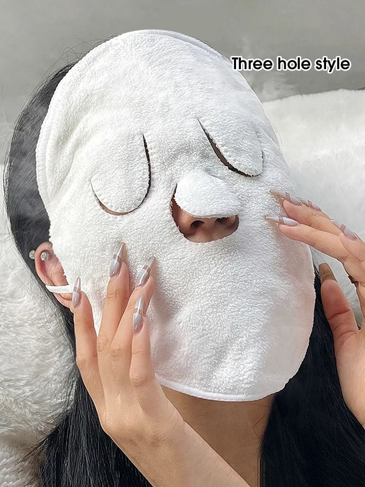 Hot Compress Steam Face Towel With Ear Loops 6