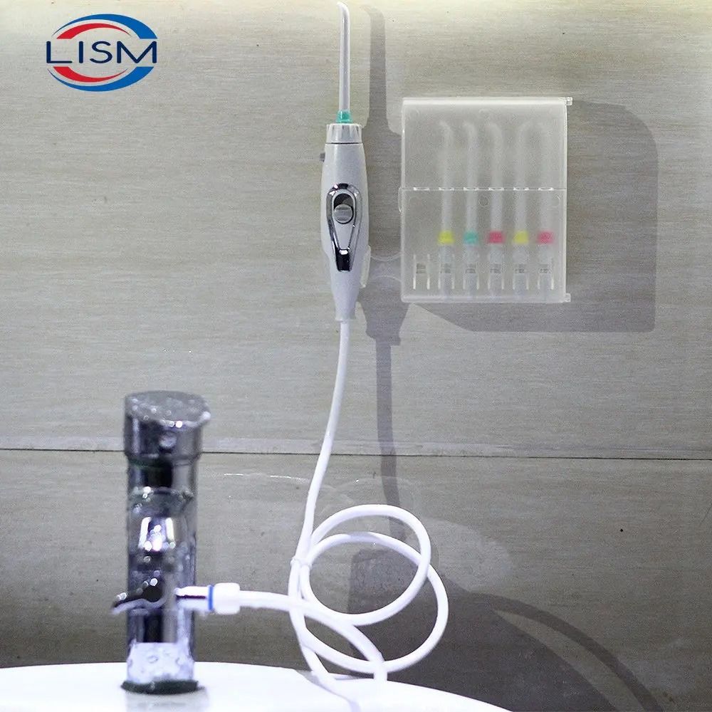 Faucet Oral Irrigator  Water Jet Dental Flosser Tooth Cleaner With 6 Nozzle Tips For Deep Cleaning  1