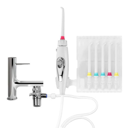 Faucet Oral Irrigator  Water Jet Dental Flosser Tooth Cleaner With 6 Nozzle Tips For Deep Cleaning  7