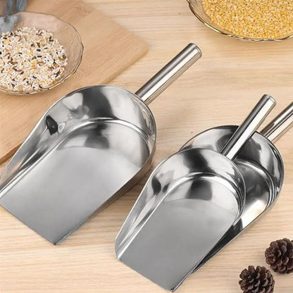 Stainless Steel Dry Goods Scoop Set 2 Piece Candy Flour Nut Bar Utility Shovels