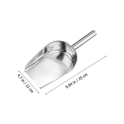 Stainless Steel Dry Goods Scoop Set 2 Piece Candy Flour Nut Bar Utility Shovels 5