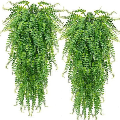 2pcs 35-Inch Persian Fern Hanging Vines – Lush Artificial Greenery for Home, Wall, Wedding, and Party Decor