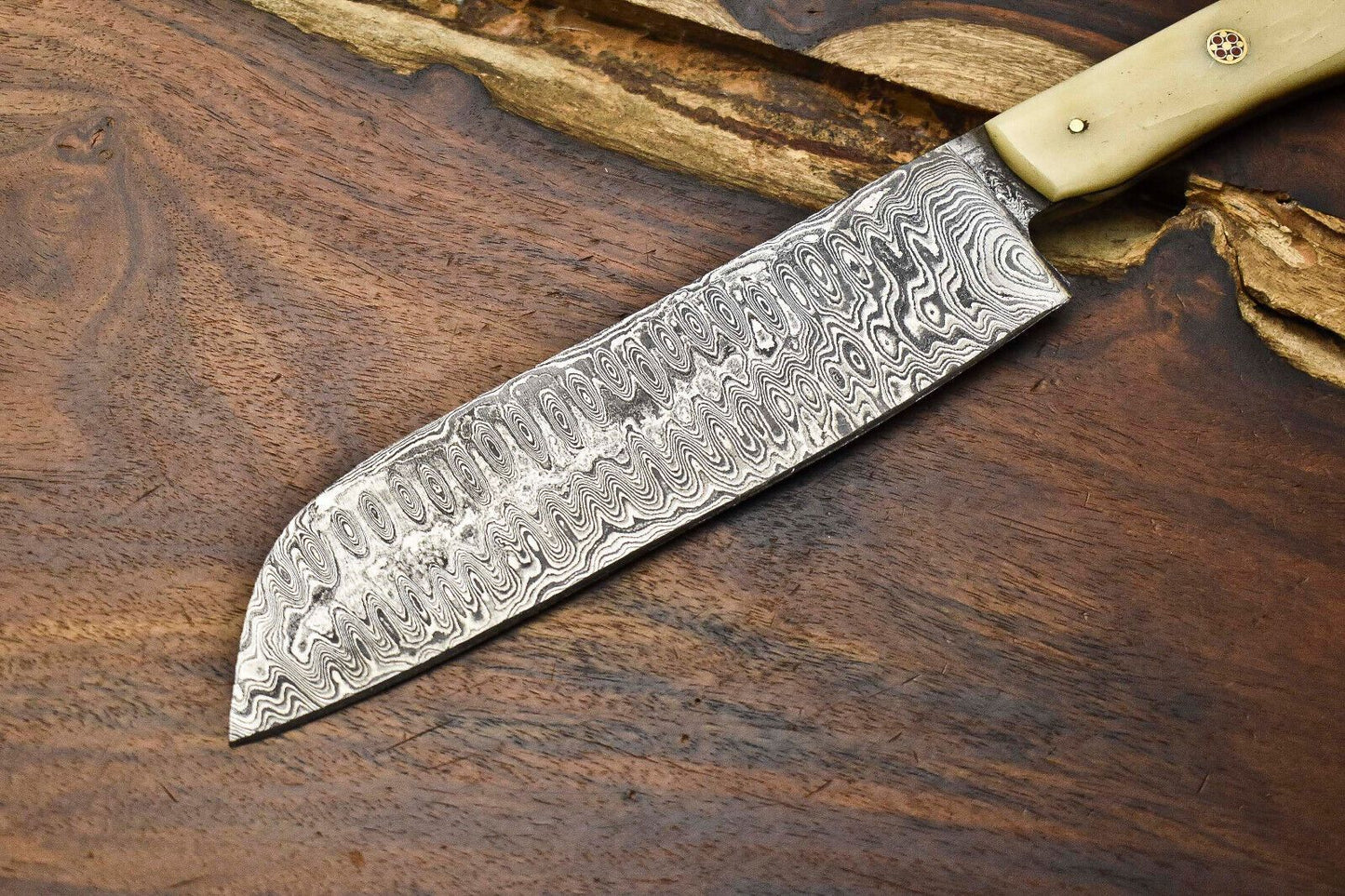 105 Handmade Damascus Steel Chef Knife  Full Tang Forged Kitchen Cooking Blade 2