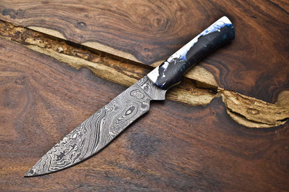 11.0" Handmade Damascus Steel Chef Knife | Full Tang Kitchen Cooking Blade