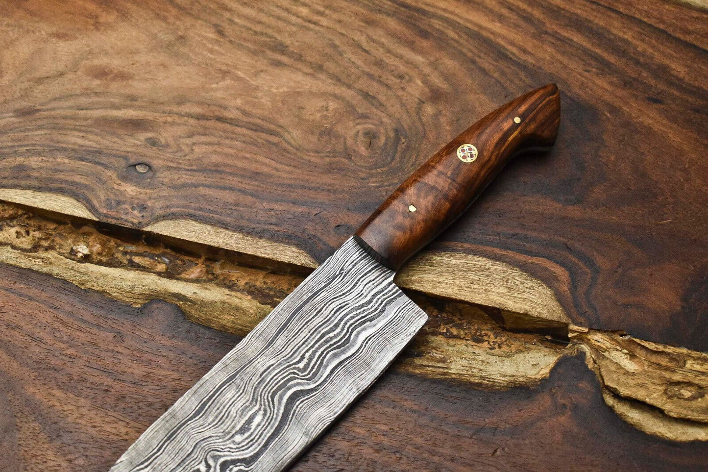 105 Inch Professional Damascus Steel Chef Knife  Handmade Full Tang Kitchen Tool 1