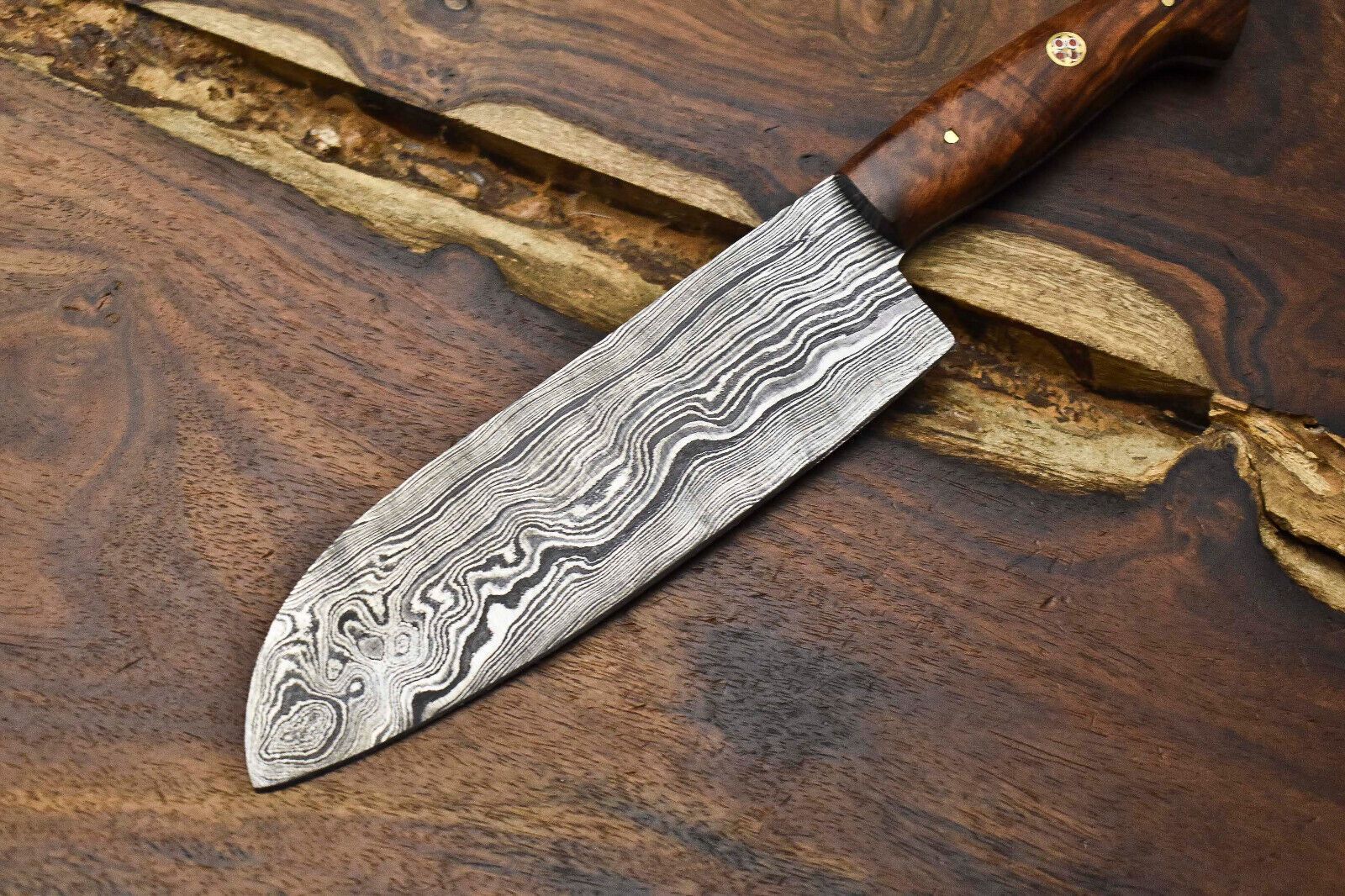105 Inch Professional Damascus Steel Chef Knife  Handmade Full Tang Kitchen Tool 2