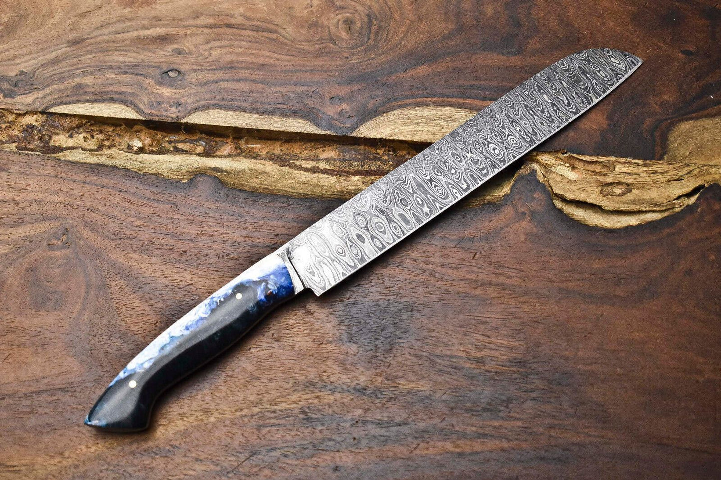 Custom 11 Damascus Steel Kitchen Knife  HandForged Full Tang Chef Knife 3