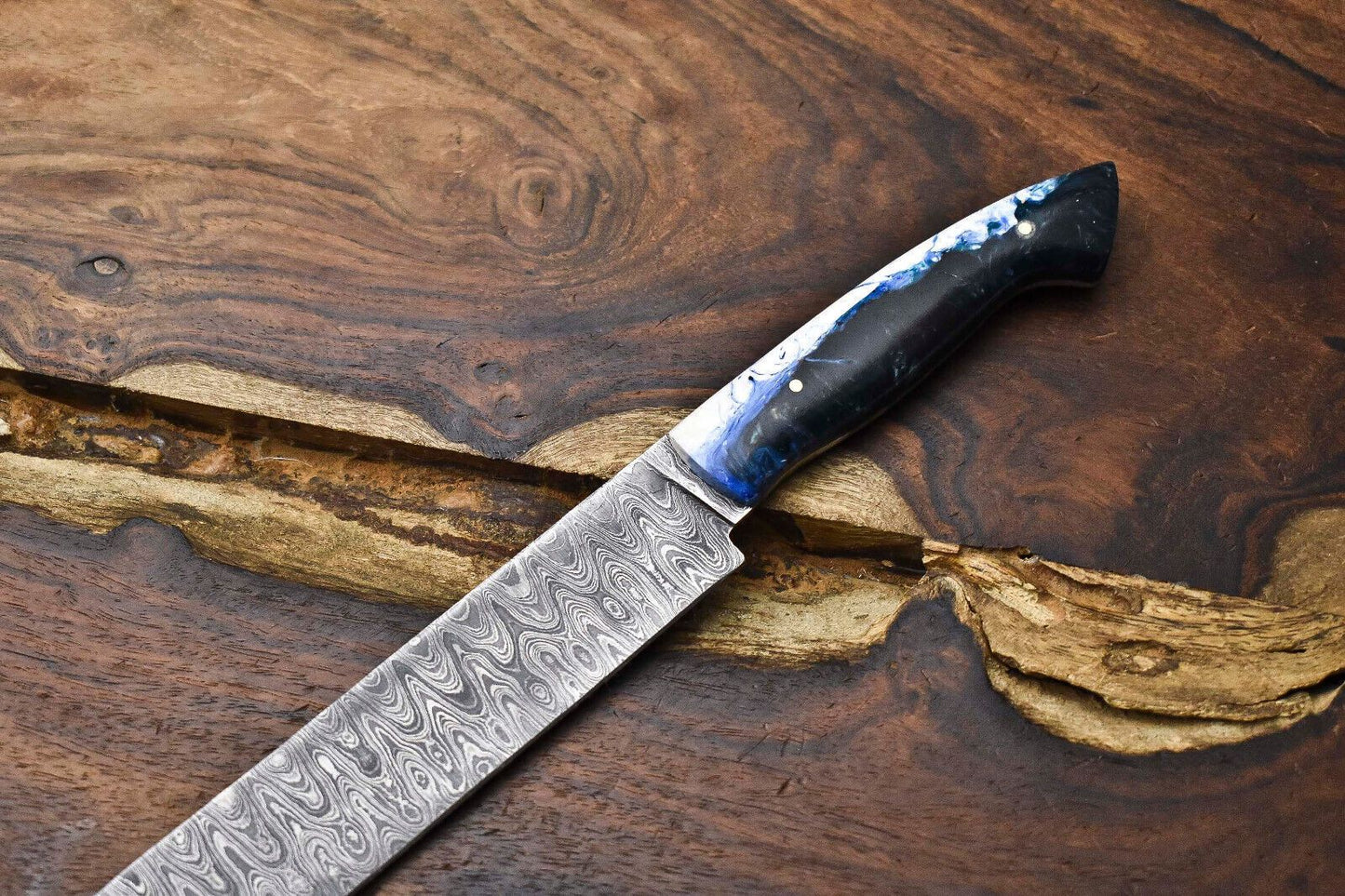 Custom 11 Damascus Steel Kitchen Knife  HandForged Full Tang Chef Knife 1