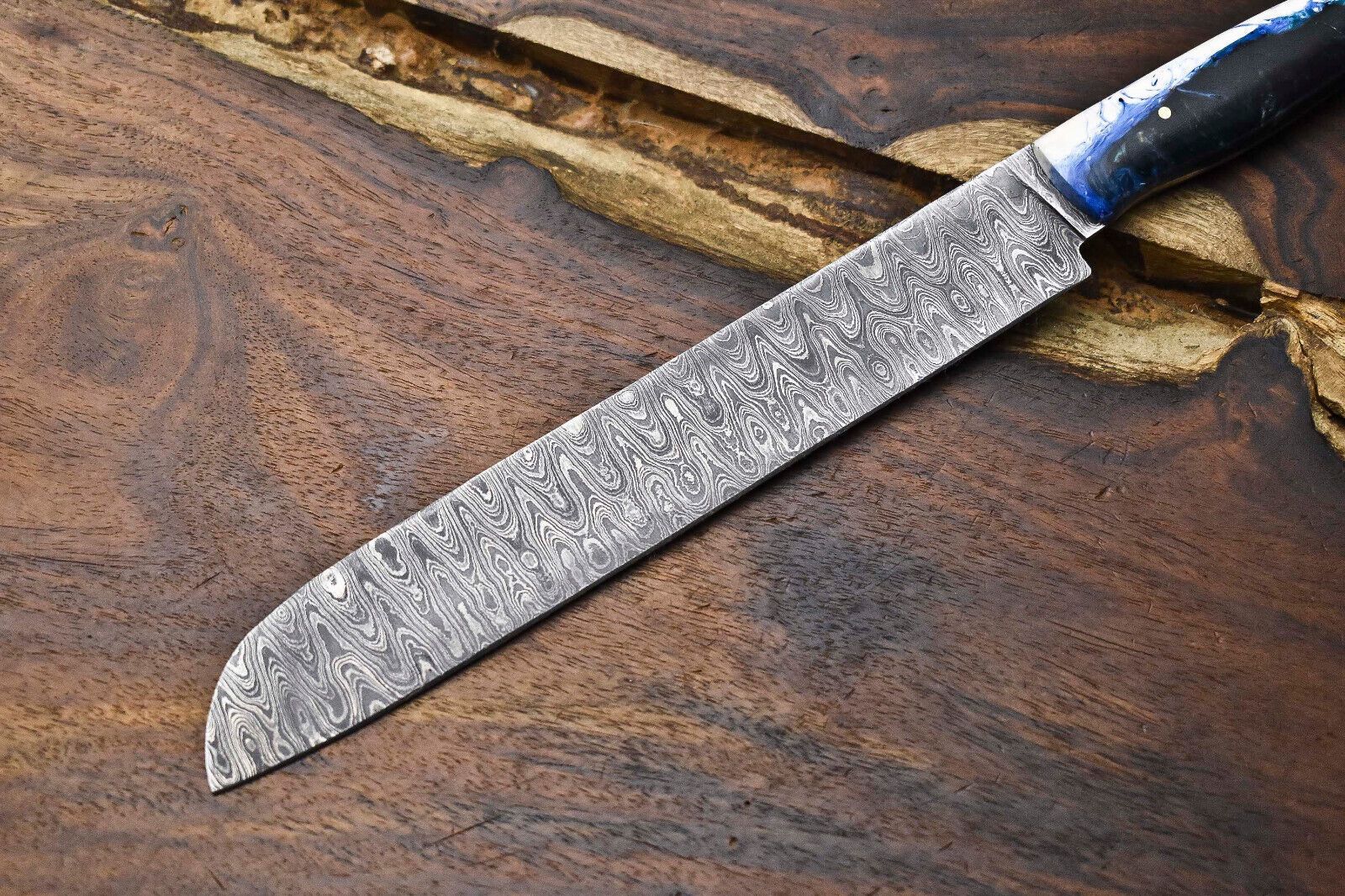 Custom 11 Damascus Steel Kitchen Knife  HandForged Full Tang Chef Knife 2