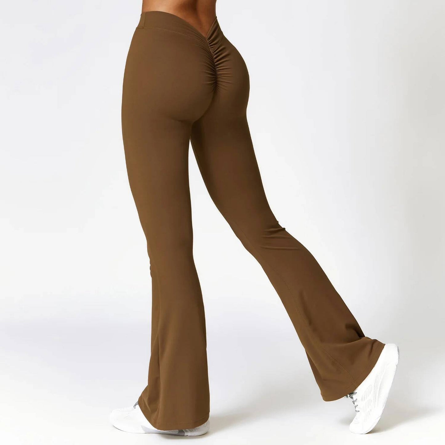 High Waist Flare Leggings, Women's Gym Fiess Sports Flared Pant, V-Shaped Hip Yoga Pants, Dance Trousers