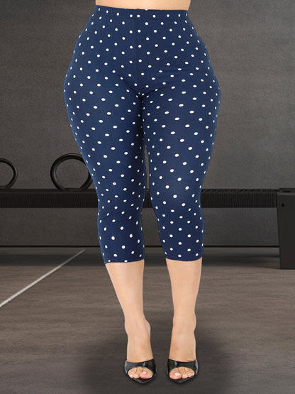 Women's Floral Print Capri Leggings, High Waist, Stretchy Cropped Pants, for Gym, Office, and Casual Wear