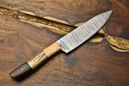 12 Artisan Handmade Damascus Steel Chef Knife  Sharp  Balanced Tool 2