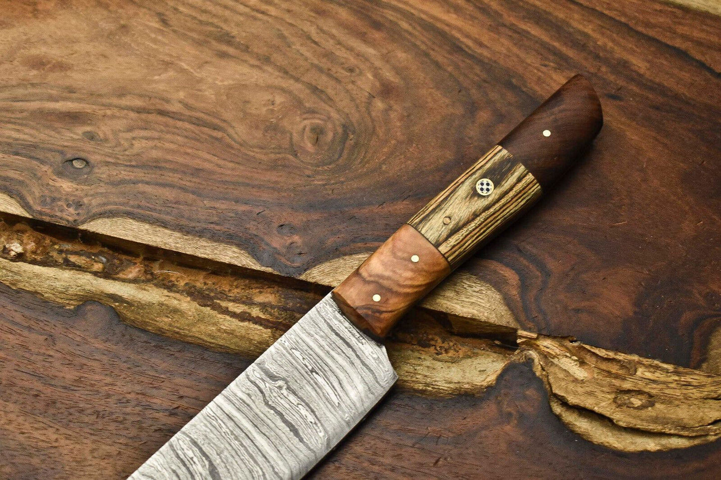 12 Artisan Handmade Damascus Steel Chef Knife  Sharp  Balanced Tool 1