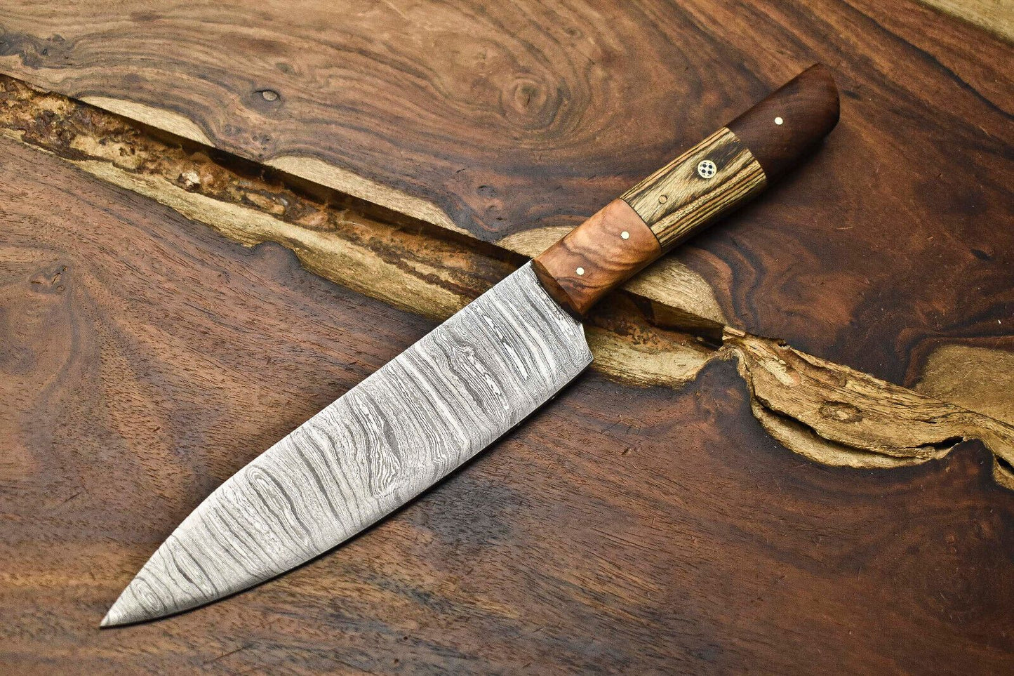 12" Artisan Handmade Damascus Steel Chef Knife | Sharp & Balanced Tool