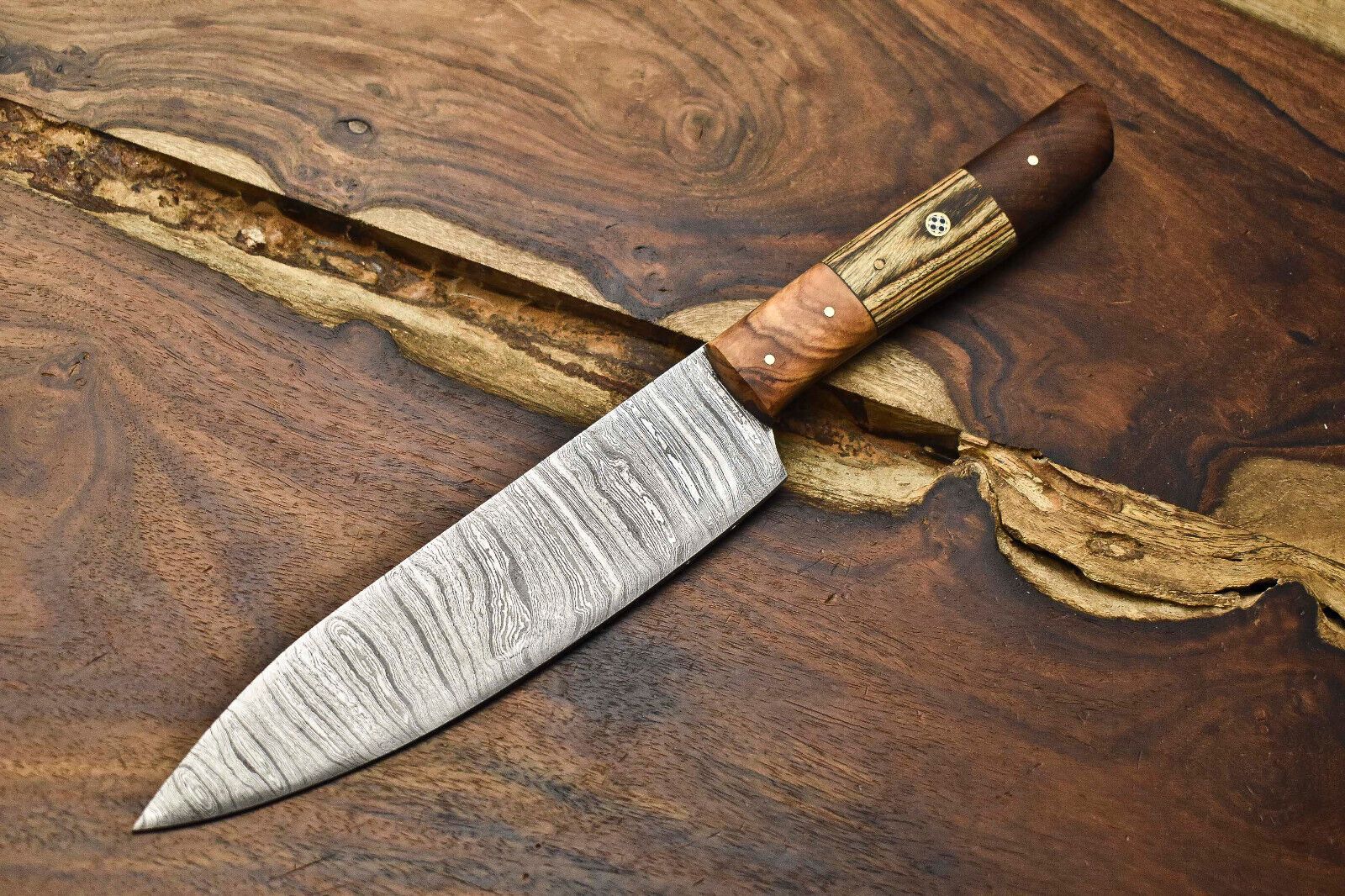 12" Artisan Handmade Damascus Steel Chef Knife | Sharp & Balanced Tool