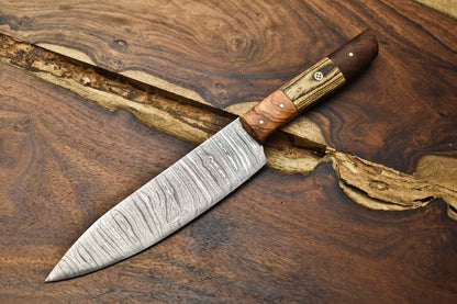 12" Artisan Handmade Damascus Steel Chef Knife | Sharp & Balanced Tool