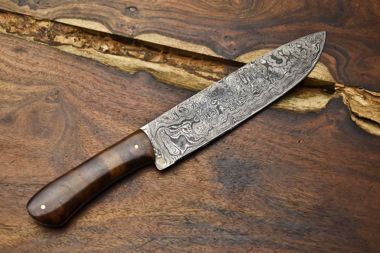 Custom 12 Inch Damascus Chef Knife  HandForged Full Tang Kitchen Knife 3