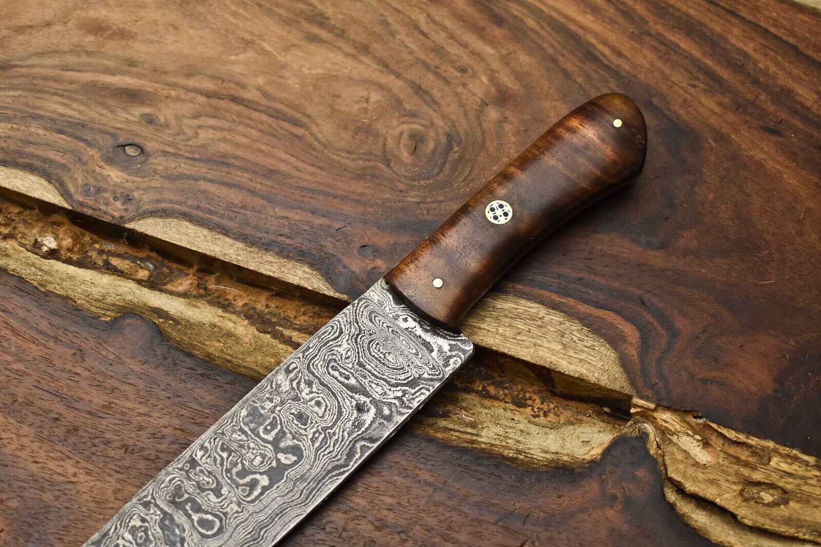 Custom 12 Inch Damascus Chef Knife  HandForged Full Tang Kitchen Knife 1