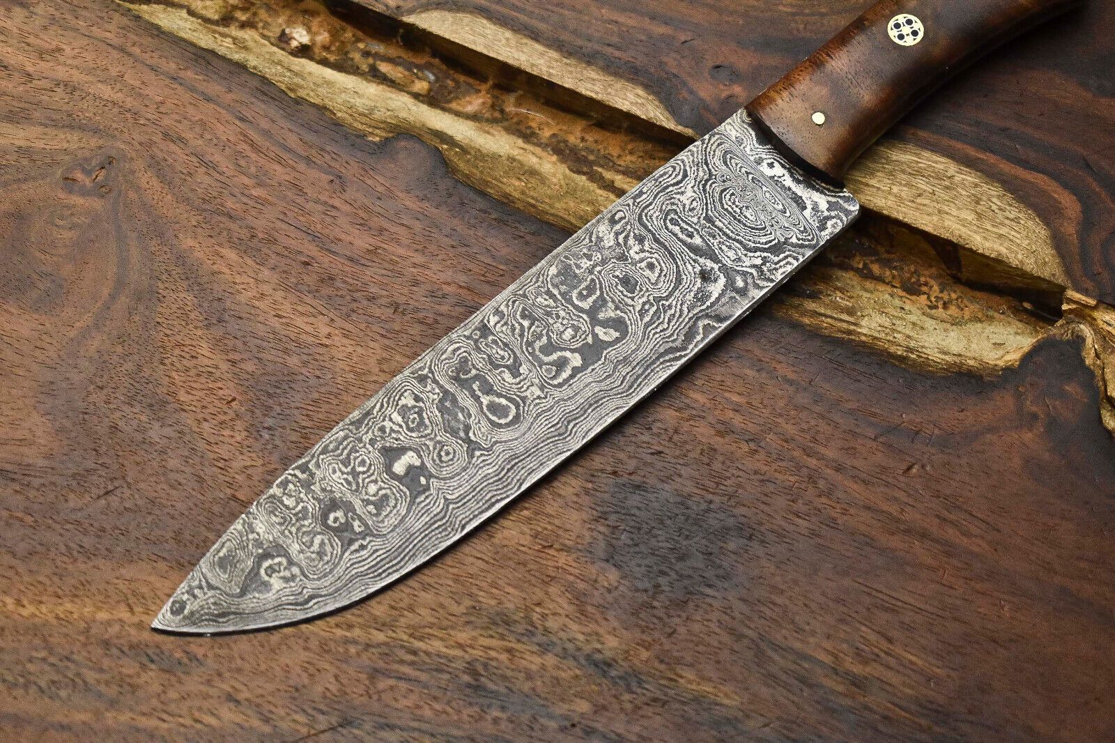 Custom 12 Inch Damascus Chef Knife  HandForged Full Tang Kitchen Knife 2