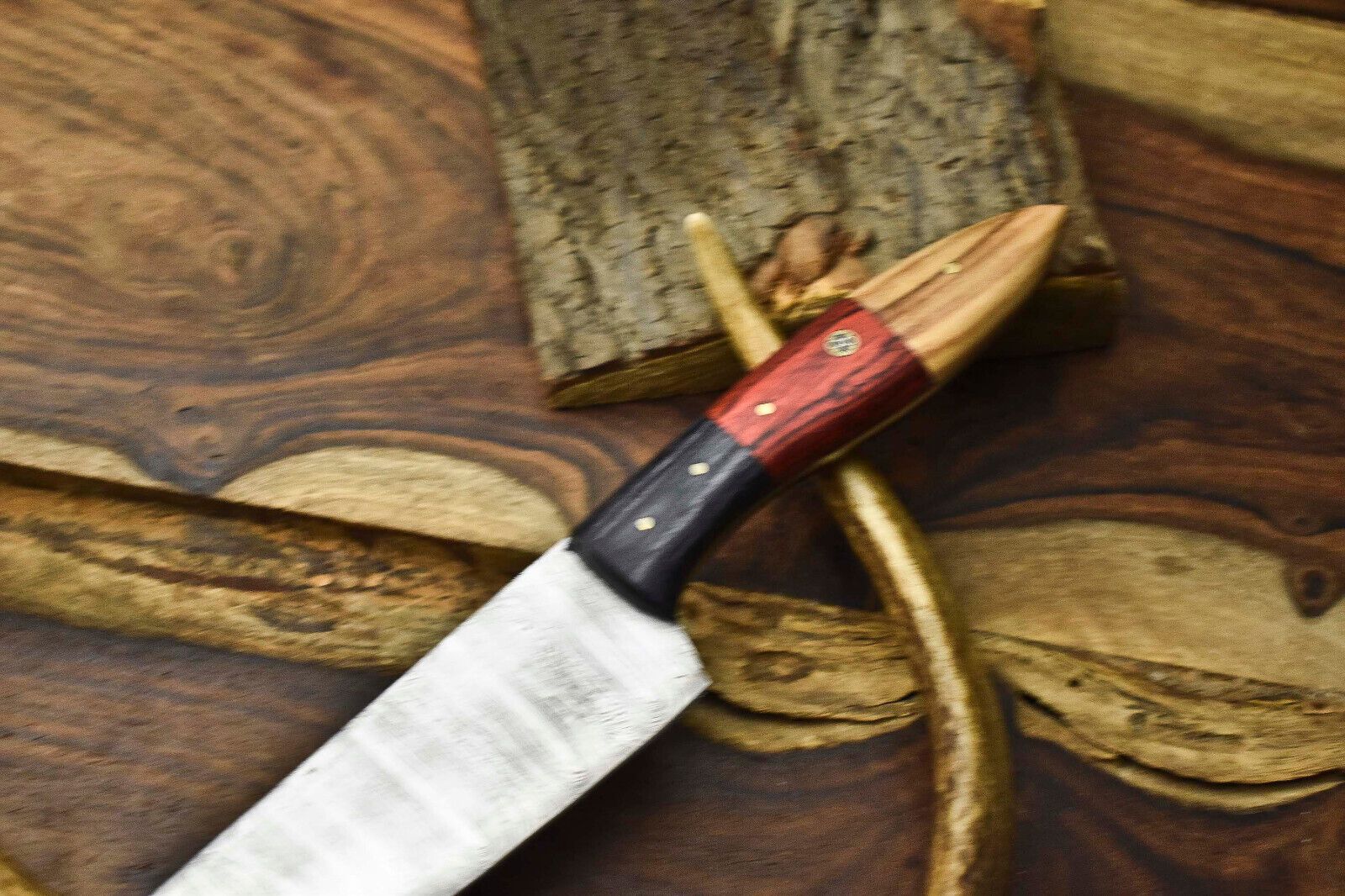 12 Damascus Steel Kitchen Knife  Handmade Chef Knife With Ergonomic Handle 1