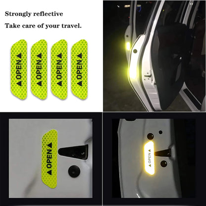 Reflective Fluorescent Car Stickers, Safety Warning Strips