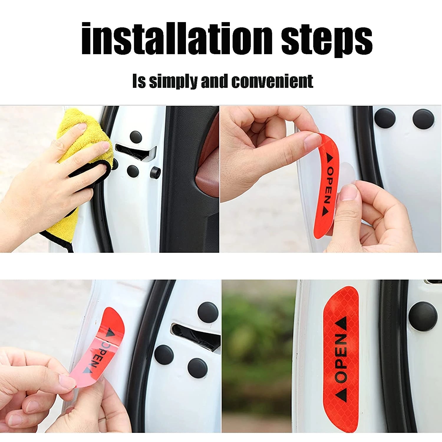 Reflective Fluorescent Car Stickers, Safety Warning Strips
