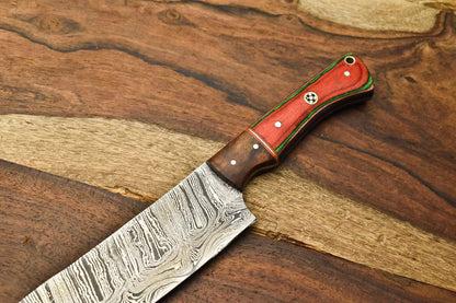 12 Damascus Steel Cooking Knife  Handmade Full Tang Chef Blade 1