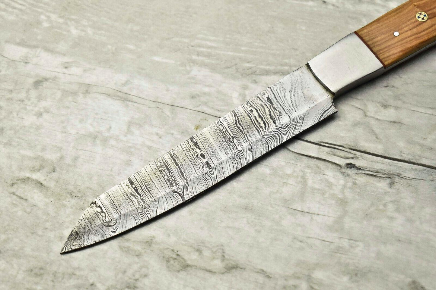 10 Damascus Steel Kitchen Chef Knife  Full Tang Handmade Cooking Knife 2