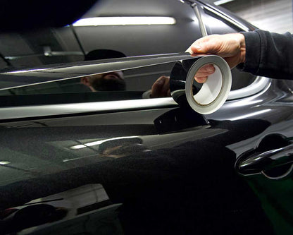 Chrome Delete Vinyl Film, Glossy Black Window Trim Wrap, Car Hood Roof Pillar Stripes