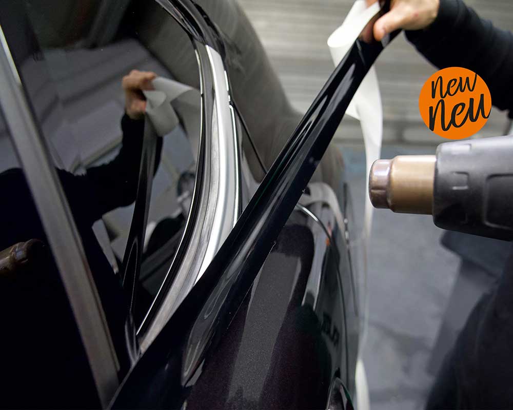 Chrome Delete Vinyl Film, Glossy Black Window Trim Wrap, Car Hood Roof Pillar Stripes